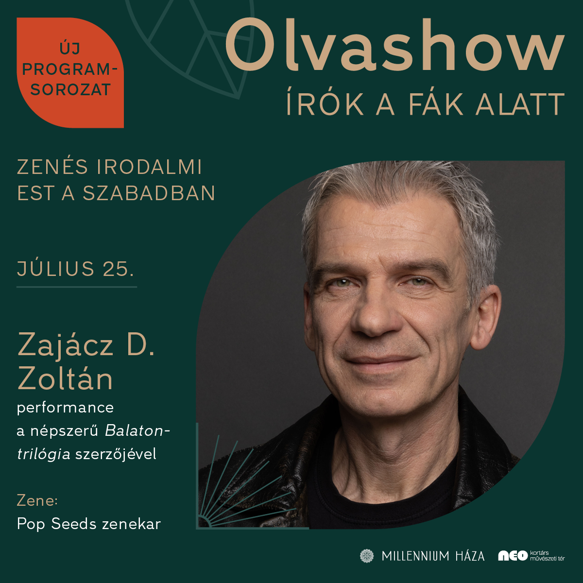 OLVASHOW | Zenés irodalmi performance a népszerű Balaton-trilógia szerzőjével, Zajácz D. Zoltánnal